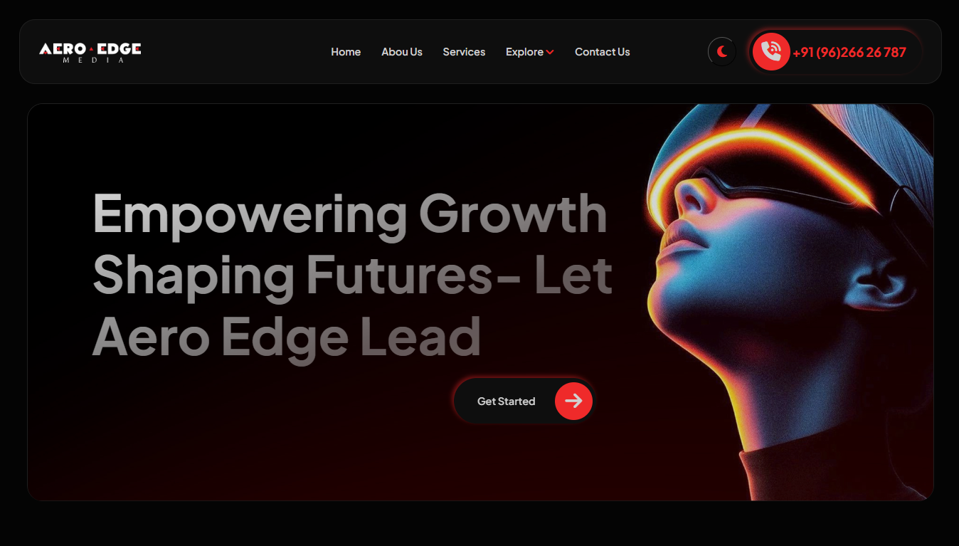 Aero Edge Media website screenshot