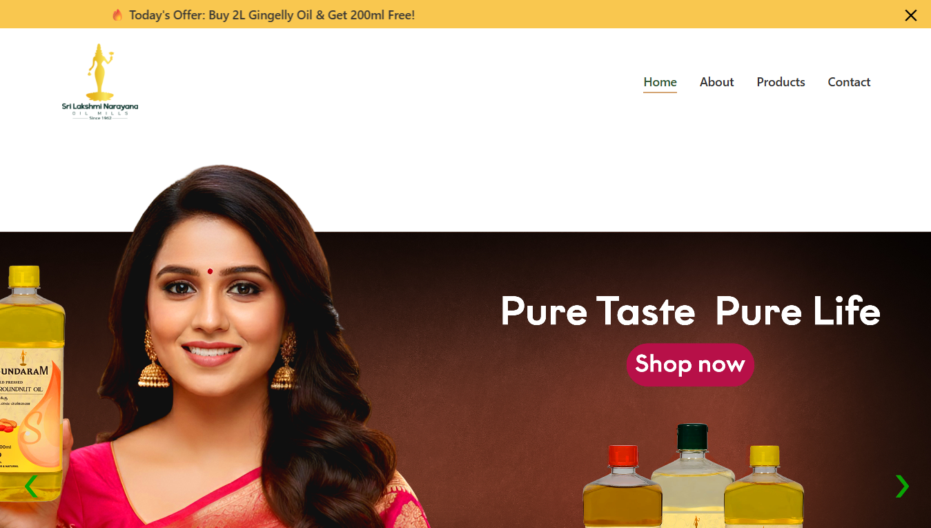 Sundaram Oils website